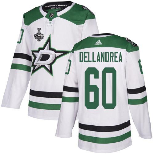 Adidas Men Dallas Stars #60 Ty Dellandrea White Road Authentic 2020 Stanley Cup Final Stitched NHL Jersey->dallas stars->NHL Jersey